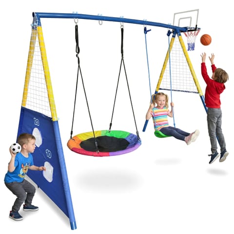 ⁨Plac zabaw AMICO 2 huśtawki kosz do gry⁩ w sklepie Wasserman.eu