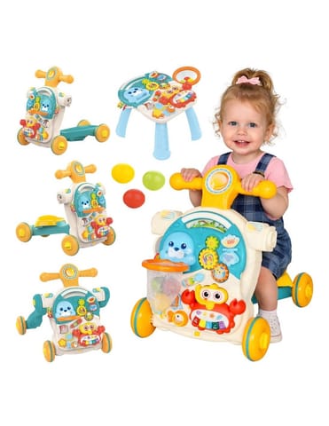 ⁨WOOPIE BABY Pchacz Chodzik Stolik Edukacyjny Hulajnoga Jeździk 4w1⁩ w sklepie Wasserman.eu