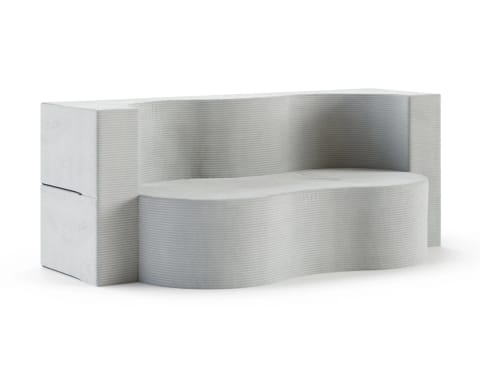 ⁨Sofa TWIST sztruks, powierzchnia spania: 120 x 200 cm - 120x200 - SZTRUKS - Krem⁩ w sklepie Wasserman.eu
