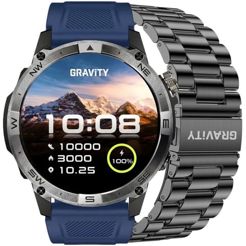 ⁨SMARTWATCH MĘSKI GRAVITY GT46-2 - AMOLED, DODATKOWA BRANSOLETA(sg055b)⁩ w sklepie Wasserman.eu