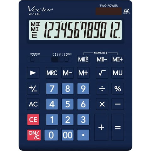⁨Kalkulator biurowy VECTOR VC-12BU⁩ w sklepie Wasserman.eu