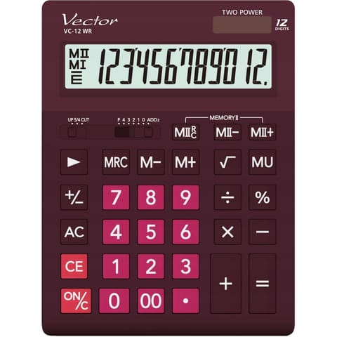 ⁨Kalkulator biurowy VECTOR VC-12WR⁩ w sklepie Wasserman.eu
