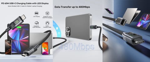 ⁨PRZEWÓD Z WYŚWIETLACZEM C14158ABK01-2M USB-C/USB-C 2.0 m UNITEK⁩ w sklepie Wasserman.eu