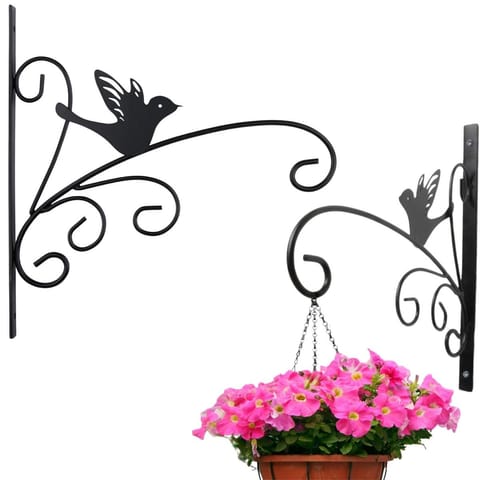 ⁨WIESZAK NA ROŚLINY METALOWY CZARNY 28X28CM KINZO⁩ w sklepie Wasserman.eu