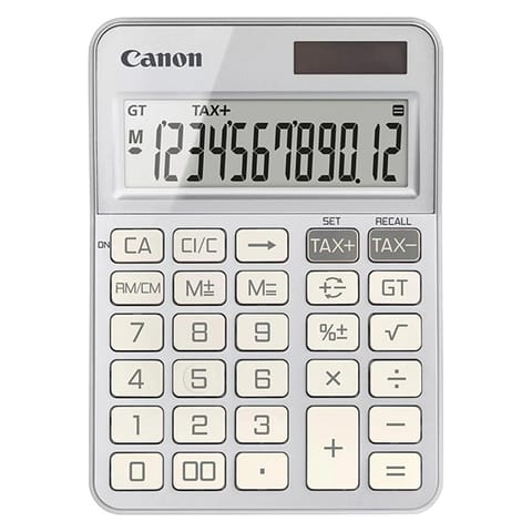 ⁨Canon kalkulator KS-125KB-SL 6818C003, srebrna, biurkowy, 12 miejsc, automatyczne wyłączanie⁩ w sklepie Wasserman.eu