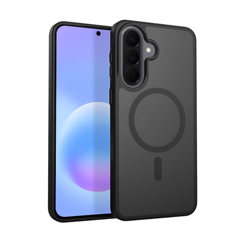 ⁨Crong Hybrid Matte Magnetic - Etui MagSafe Samsung Galaxy A57 (czarny)⁩ w sklepie Wasserman.eu