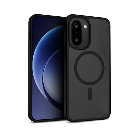 ⁨Crong Hybrid Matte Magnetic - Etui MagSafe OnePlus 15R (czarny)⁩ w sklepie Wasserman.eu