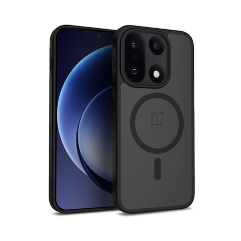 ⁨Crong Hybrid Matte Magnetic - Etui MagSafe OnePlus 15 (czarny)⁩ w sklepie Wasserman.eu