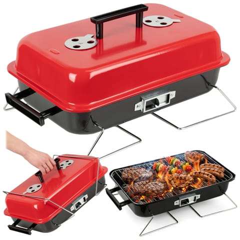 ⁨Grill składany przenośny węglowy CAMPAL z pokrywą⁩ w sklepie Wasserman.eu