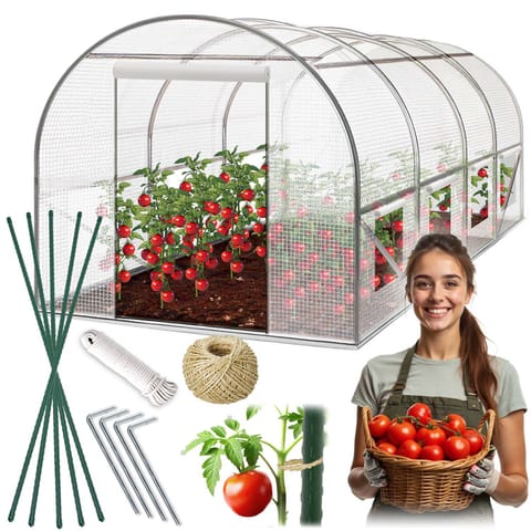 ⁨Tunel ogrodowy 2 x 4,5 m (9 m2) biały Plonos⁩ w sklepie Wasserman.eu