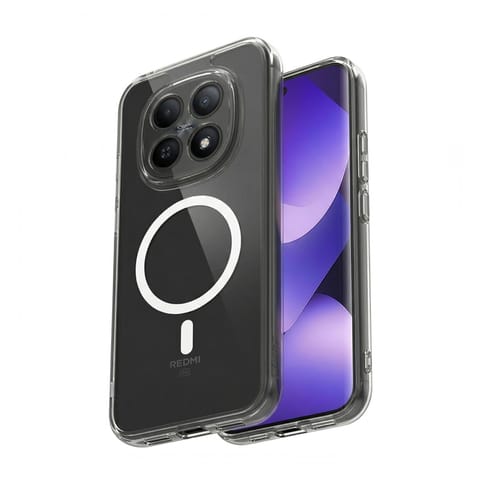 ⁨Crong Hybrid Clear Magnetic - Etui MagSafe Xiaomi Redmi Note 15 Pro (przezroczysty)⁩ w sklepie Wasserman.eu