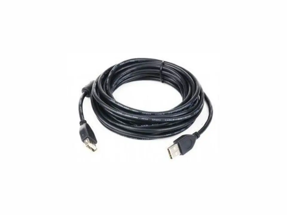 ⁨Cablexpert USB 2.0 A M/FM 1.8 m, Black, USB extension cable⁩ w sklepie Wasserman.eu