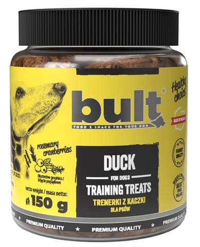 ⁨Bult Trenerki z kaczki z żurawiną i rozmarynem słoik 150g⁩ w sklepie Wasserman.eu