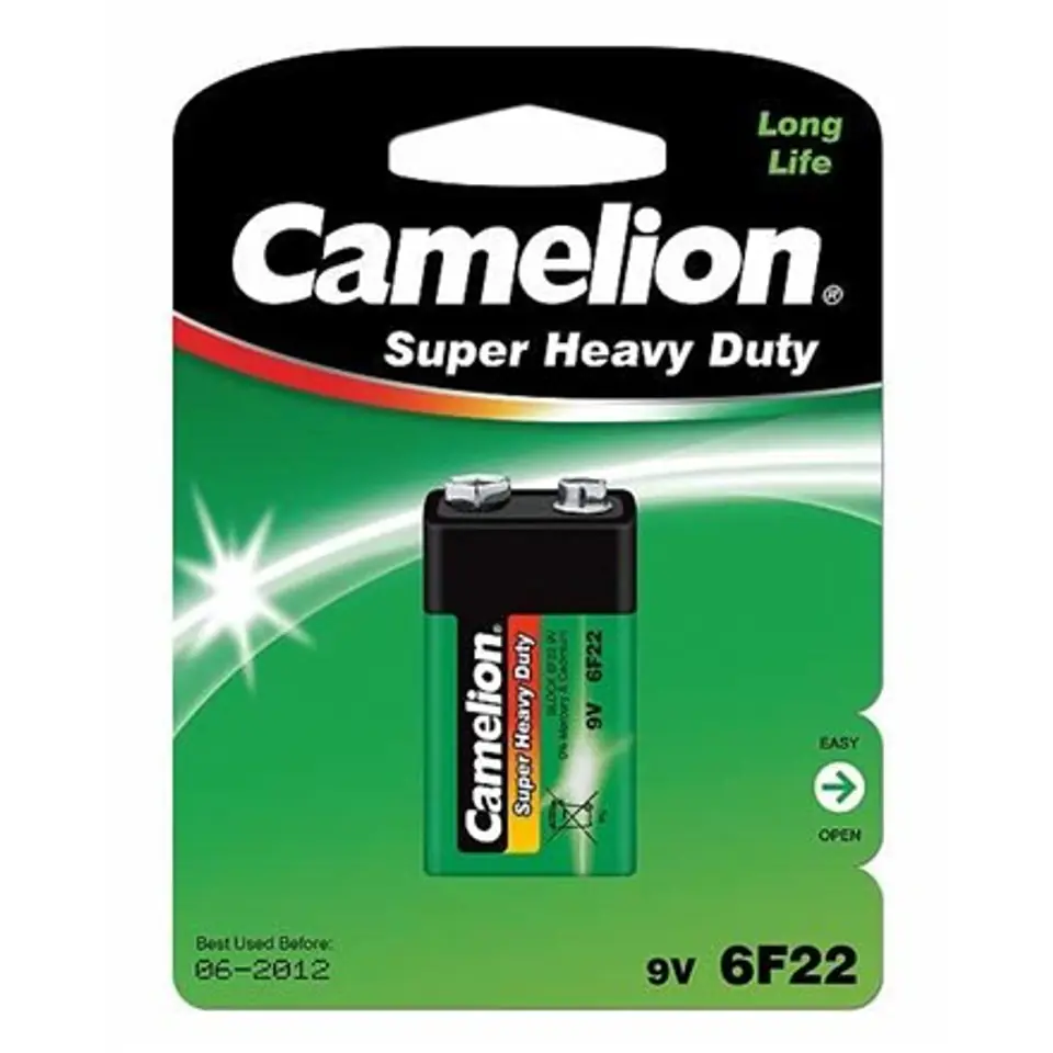 ⁨Camelion | 9V/6F22 | Super Heavy Duty | 1 pc(s) | 6F22-BP1G⁩ w sklepie Wasserman.eu