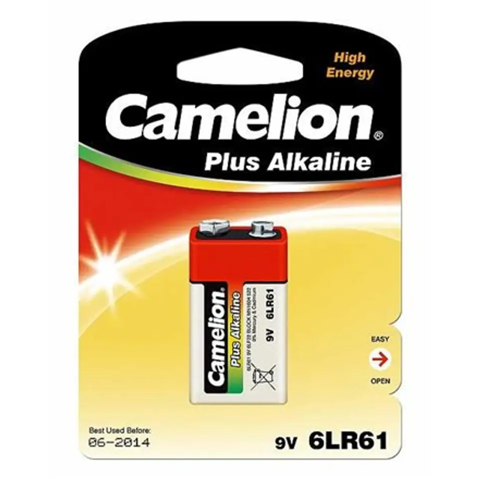 ⁨Camelion 6LF22-BP1 9V/6LR61, Plus Alkaline 6LR61, 1 pc(s)⁩ at Wasserman.eu