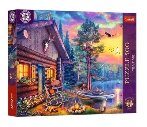 ⁨Puzzle 500 Tea Time Przystań o zachodzie słońca⁩ w sklepie Wasserman.eu