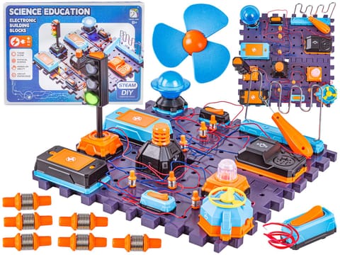 ⁨Zestaw Do Eksperymentów Naukowych Sygnalizacja Świetlna Wiatrak Zabawka Naukowa Eksperyment Obwód Elektroniczny⁩ w sklepie Wasserman.eu