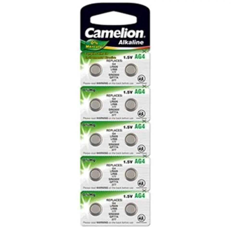 ⁨Camelion | AG4/LR66/LR626/377 | Alkaliczna bateria guzikowa | 10 szt.⁩ w sklepie Wasserman.eu