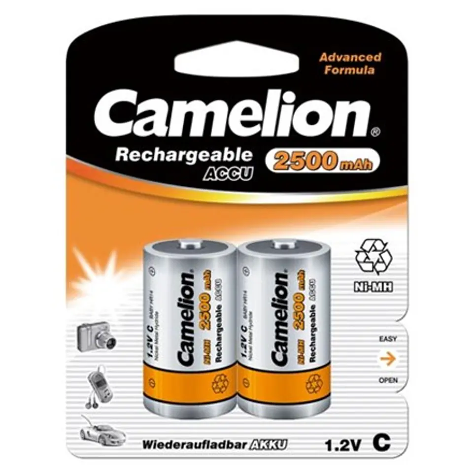 ⁨Camelion | C/HR14 | 2500 mAh | Akumulatory Ni-MH | 2 szt.⁩ w sklepie Wasserman.eu