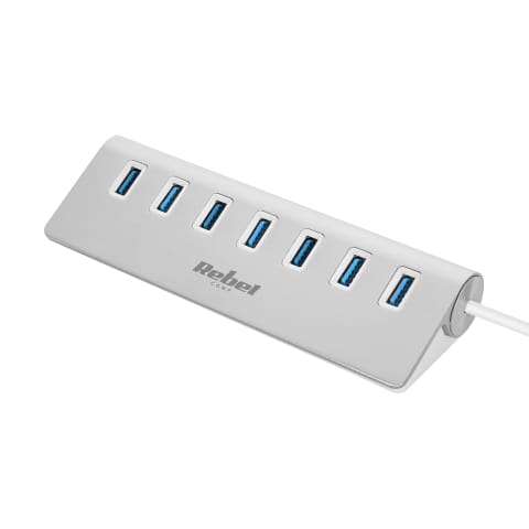 ⁨HUB (rozdzielacz) USB 3.0 7 portowy Rebel⁩ w sklepie Wasserman.eu