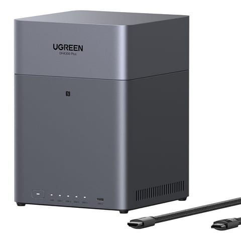 ⁨Serwer plików NAS Ugreen DH4300 Plus, 4-dyskowy, A76+A55, 8GB DDR4, 2.5GbE, 4K + kabel HDMI⁩ w sklepie Wasserman.eu