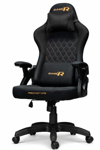 ⁨Fotel obrotowy gamingowy DESMO XL BLACK FABRIC⁩ w sklepie Wasserman.eu