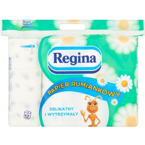 ⁨Papier toaletowy REGINA (12 rolek) Rumianek⁩ w sklepie Wasserman.eu