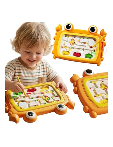⁨WOOPIE Tablica Magnetyczna Montessori Labirynt Krab Pomarańczowa⁩ w sklepie Wasserman.eu