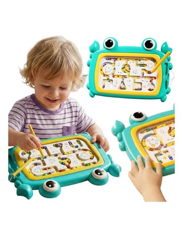 ⁨WOOPIE Tablica Magnetyczna Montessori Labirynt Krab Turkusowa⁩ w sklepie Wasserman.eu