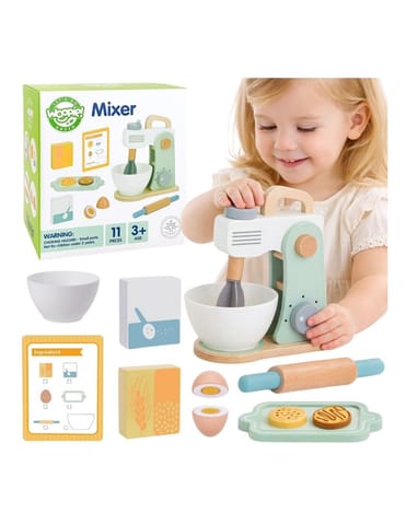 ⁨WOOPIE GREEN Drewniany Mikser Kuchenny Blender z Akcesoriami 11 el.⁩ w sklepie Wasserman.eu