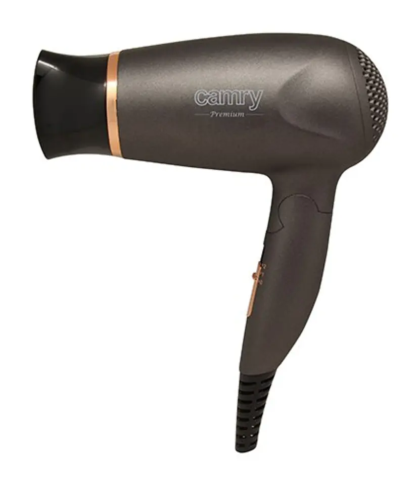 ⁨Camry Hair Dryer CR 2261 1400 W, Number of temperature settings 2, Metallic Grey/Gold⁩ w sklepie Wasserman.eu