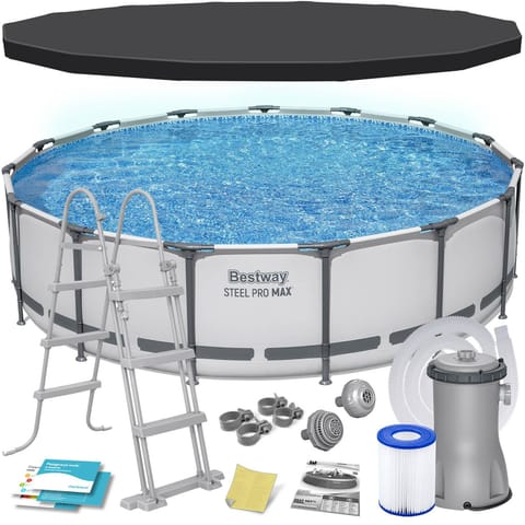 ⁨Basen stelażowy ogrodowy 457 x 107 cm 11w1 Bestway 56488⁩ w sklepie Wasserman.eu