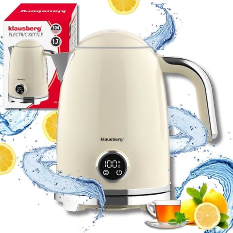 ⁨CZAJNIK ELEKTRYCZNY 1,7L Z TERMOMETREM LED KLAUSBERG KB-9028 RETRO⁩ w sklepie Wasserman.eu