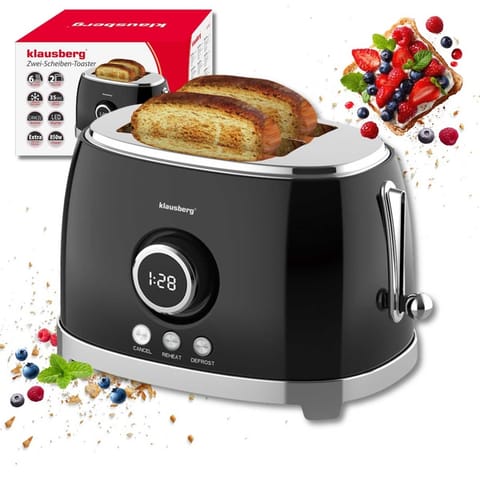 ⁨TOSTER OPIEKACZ NA 2 KROMKI WYŚWIETLACZ LED KLAUSBERG KB-9025 RETRO⁩ w sklepie Wasserman.eu