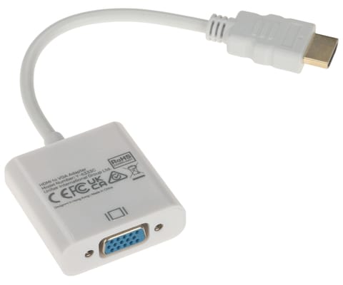 ⁨UNITEK HDMI - VGA ADAPTER, FULLHD 60HZ, WHITE, M/F⁩ at Wasserman.eu