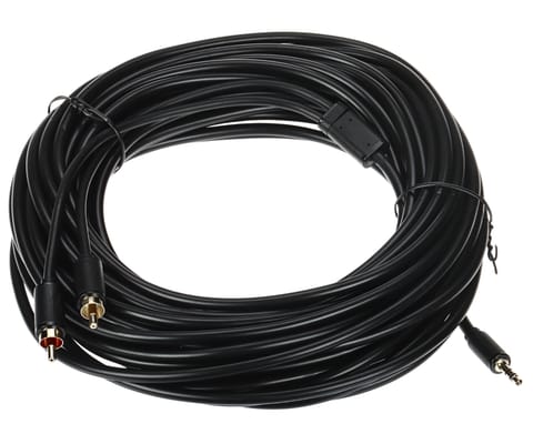 ⁨PRZEWÓD C19025BK01 2 x CINCH / Jack TRS 3.5 mm 15 m UNITEK⁩ w sklepie Wasserman.eu