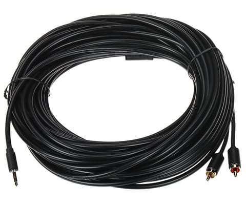 ⁨PRZEWÓD C19026BK01 2 x CINCH / Jack TRS 3.5 mm 20 m UNITEK⁩ w sklepie Wasserman.eu