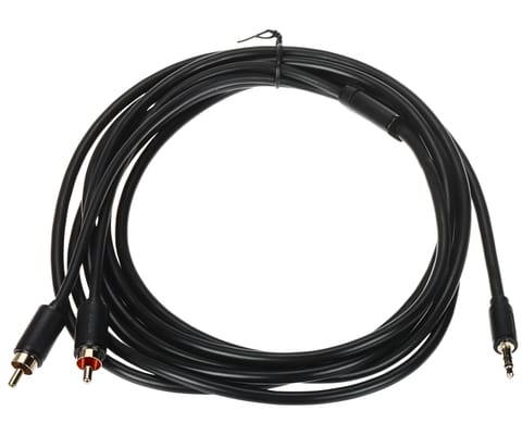 ⁨PRZEWÓD C19022BK03 2 x CINCH / Jack TRS 3.5 mm 3 m UNITEK⁩ w sklepie Wasserman.eu