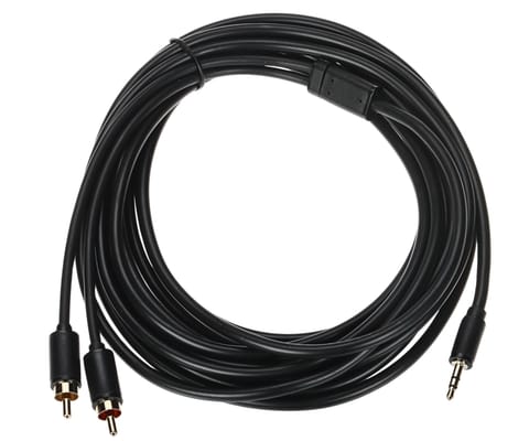 ⁨PRZEWÓD C19023BK03 2 x CINCH / Jack TRS 3.5 mm 5 m UNITEK⁩ w sklepie Wasserman.eu