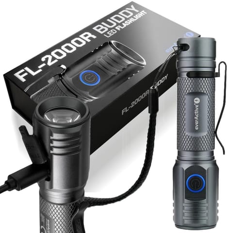 ⁨20W LED everActive FL-2000R Buddy 2000 Lumens IPX Handheld Flashlight⁩ at Wasserman.eu