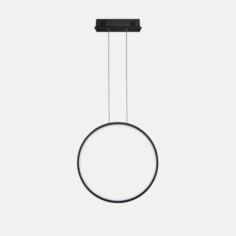 ⁨Lampa wisząca Ledowe Okręgi No.1 X 40cm 4k 22W czarny (Barwa światła barwa dzienna, Kierunek padania światła do wewnątrz, Kolor Czarny, Możliwość ściemniania nie)⁩ w sklepie Wasserman.eu