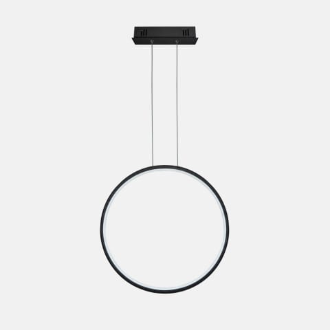 ⁨Lampa wisząca Ledowe Okręgi No.1 X 60cm czarny 4k ściemnialna DALI (Barwa światła barwa dzienna, Kierunek padania światła do wewnątrz, Kolor Czarny, Możliwość ściemniania tak)⁩ w sklepie Wasserman.eu