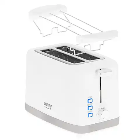 ⁨Camry Toaster CR 3219 Power 750 W, Number of slots 2, Housing material Plastic, White⁩ w sklepie Wasserman.eu