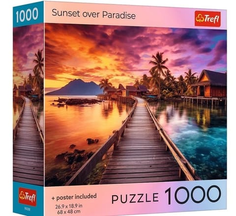 ⁨Puzzle 1000 USA Collection: Sunset in the Maldives⁩ w sklepie Wasserman.eu