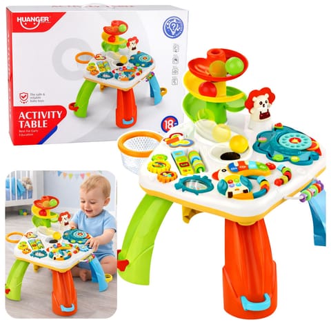 ⁨Stolik Edukacyjny Interaktywne Pianinko Zjeżdżalnia Dla Piłek Ruchome El.⁩ w sklepie Wasserman.eu