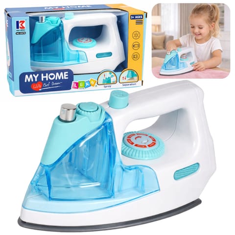 ⁨Żelazko Dla Dzieci Spryskiwacz na Wodę Spray Światło Dźwięk Niebieskie⁩ w sklepie Wasserman.eu