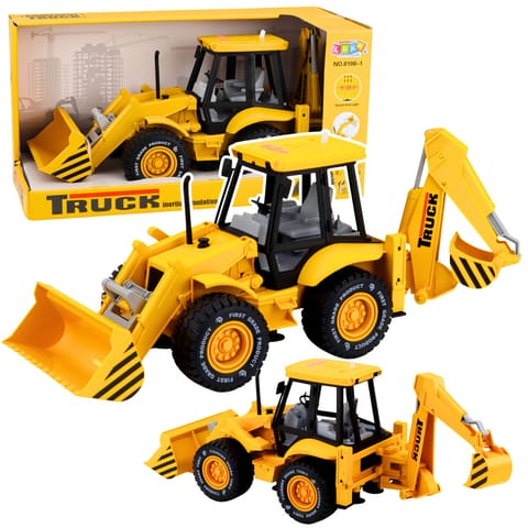 ⁨Koparka Budowlana Ładowarka Spychacz Napęd Światła Dźwięki Żółta⁩ w sklepie Wasserman.eu