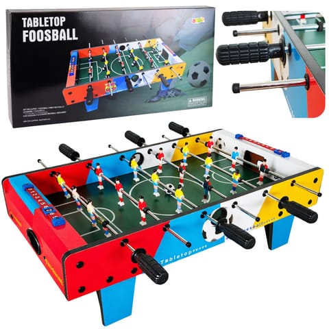 ⁨Mini Stół Do Piłkarzyków Gra Zręcznościowa Stołowa 2 Piłki Football 69 cm⁩ w sklepie Wasserman.eu