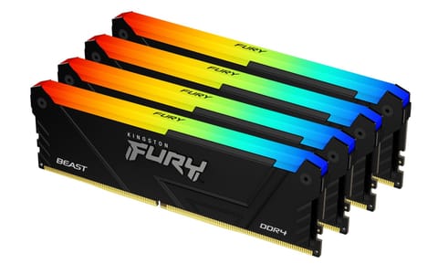 ⁨Memory DDR4 Fury Beast RGB 128GB(4*32GB)/3600 CL18⁩ at Wasserman.eu