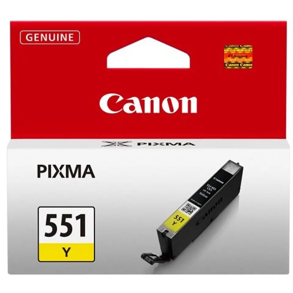 ⁨Canon CLI-551 Y Ink Cartridge, Yellow⁩ w sklepie Wasserman.eu